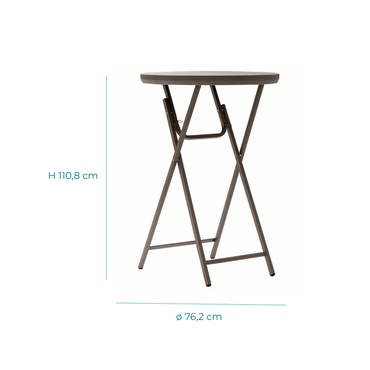 Mesa Alta Plegable Redonda Cocktail Zown