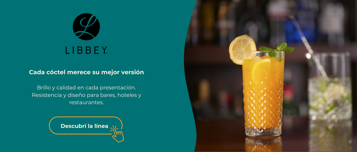 Cristalería Libbey para bares, restaurantes, hoteles y servicios de gastronomía