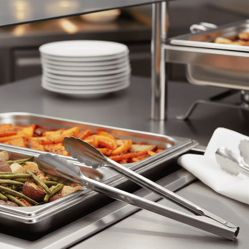 Pinza Acero Resorte Traba 24Cm Bar Kitchen